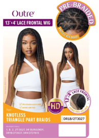 Outre Synthetic 13″ x 4″ Lace Front Wig – Knotless Triangle Part Braids —– # DR4/2T27613