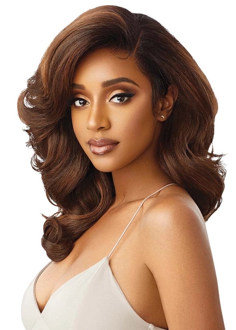 Outre Perfect Hairline HD Transparent 13×6 Lace Front Wig Julianne ------ #DR2/CHOCOLATE SWIRL
