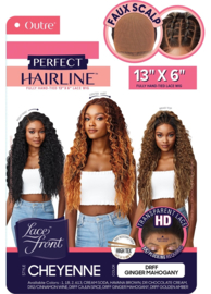 Outre Perfect Hairline Synthetic Lace Front Wig – Cheyenne —— #DR CHOCOLATE CREAM