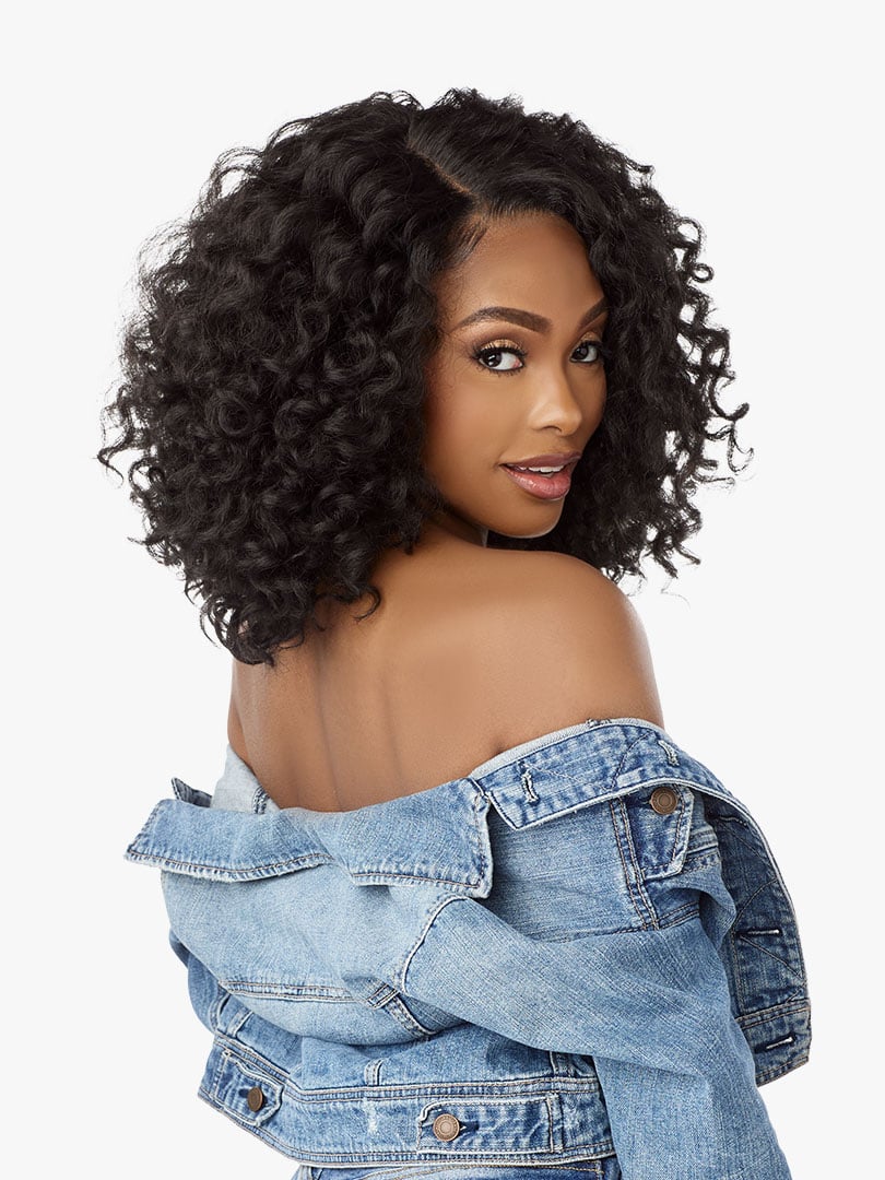 Sensationnel Kinky Edges Textured Lace Wig Y-Part Kinky - Ringlet Curl 14″ ------ #F1B/27