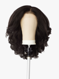 Sensationnel Kinky Edges Synthetic Y-Part HD Lace Wig – Kinky Roller Set 16″