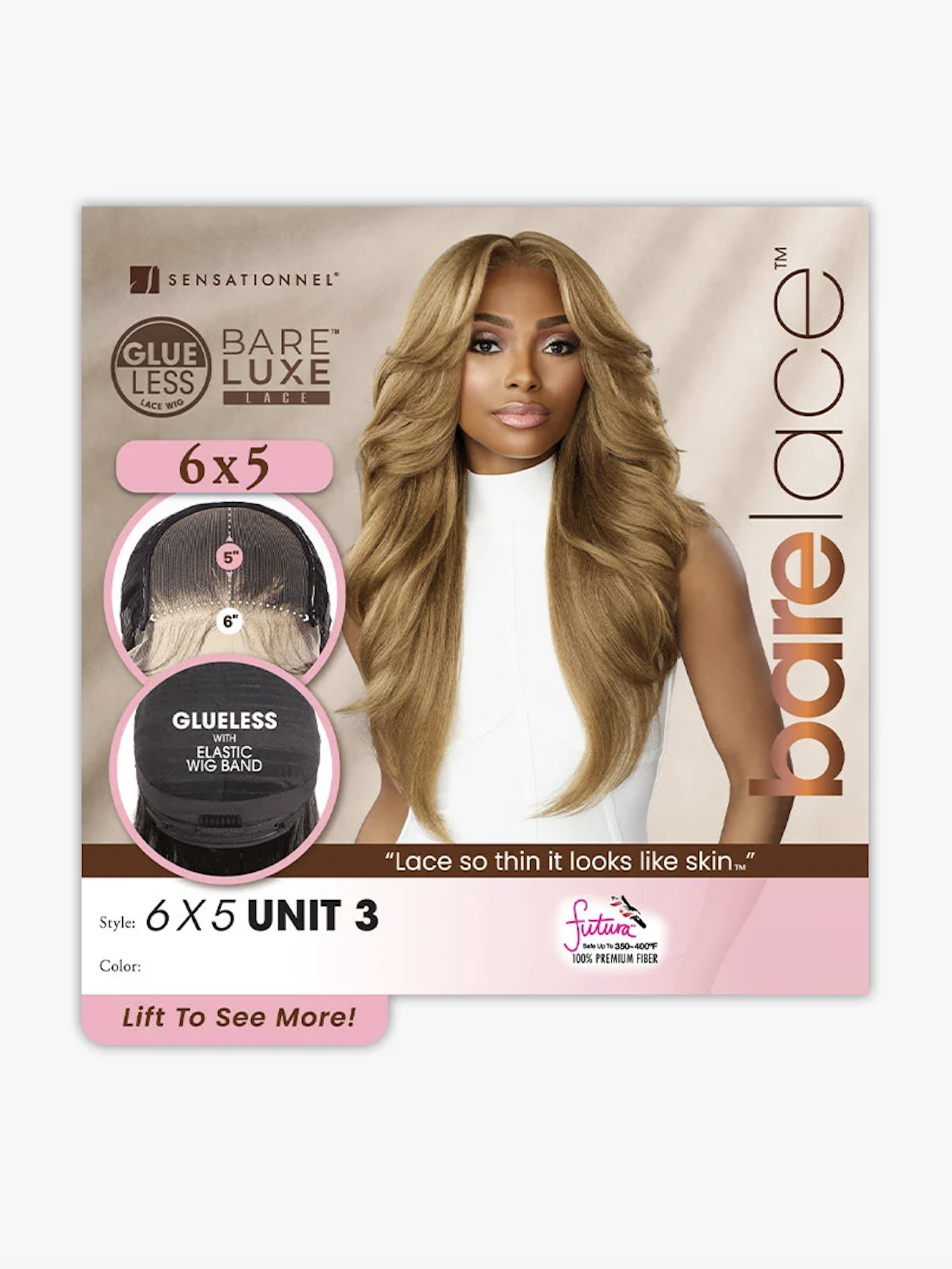 Sensationnel Bare Luxe Synthetic Glueless Lace Wig – 6×5 Unit 3