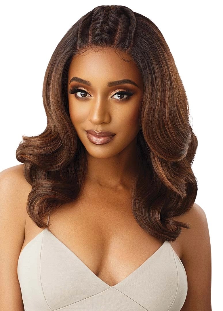 Outre Perfect Hairline HD Transparent 13×6 Lace Front Wig Julianne ------ #DR2/CHOCOLATE SWIRL