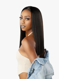 Sensationnel Kinky Edges Synthetic Y-Part Lace Wig - Pressed 18"