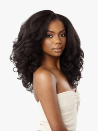 Sensationnel Kinky Edges Synthetic Y-Part HD Lace Wig – Kinky Roller Set 16″