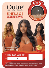 Outre Synthetic 5″ x 5″ Lace Closure Wig – HHB Body Curl 24″