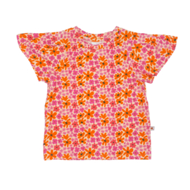 Set - roze en oranje bloemen