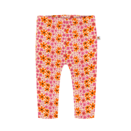 Baby legging - roze en oranje bloemen