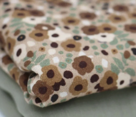 Legging - Bruine & beige bloemetjes