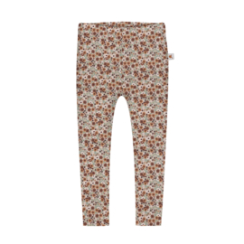 Legging - Bruine & beige bloemetjes