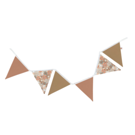 Vlaggenlijn met naam - Vintage - beige