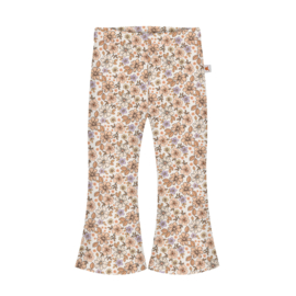 Flared broek - Pastel bloemen lila