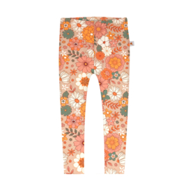 Legging - Beige met bloemen