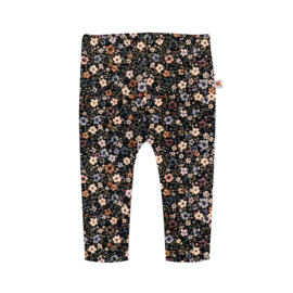 Baby legging - donkerblauw met bloemen