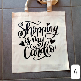 Totebag - Shopping is my cardio