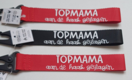 Sleutelhanger 'TOPMAMA' - Zwart