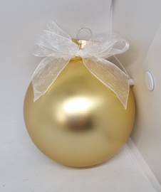 Kerstbal - mat goud - 8cm