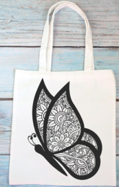 Totebag - Mandala vlinder