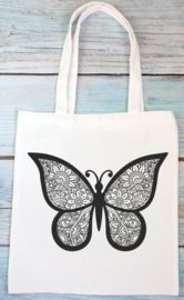 Totebag - Mandala vlinder