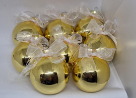 Kerstbal - glanzend goud - 6cm