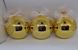 Kerstbal - glanzend goud - 8cm