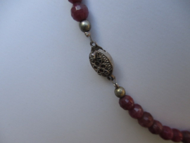 Collier Robijn facet helder