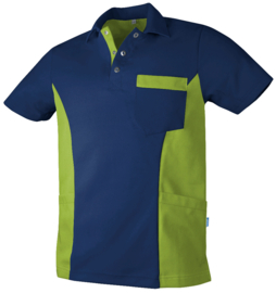 Dieter Unisex zorgpolo Teamcare by De Berkel 1076000_181_v marine/kiwigroen