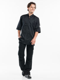 CHEF JACKET MONZA BLACK SHORT SLEEVE chauddevant 921