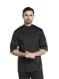 CHEF JACKET BACIO BLACK SHORT SLEEVE chauddevant 939