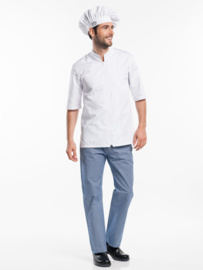 CHEF JACKET MONZA WHITE SHORT SLEEVE chauddevant 920