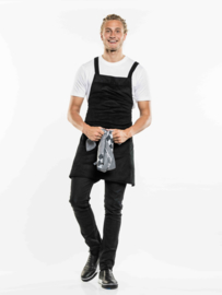 BIB APRON CROSS BLACK VELVET W70 - L85 Chaud Devant 59999