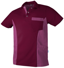 Dieter Unisex zorgpolo Teamcare by De Berkel 1076000_885_v cassis/ dark magenta