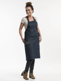 BIB APRON MULTIPOCKET BLUE DENIM 35" W75 - L90 Chaud Devant 50799