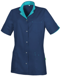 Rita Damesjack Tencel marine/turquoise Teamcare by De Berkel 3456_541_v