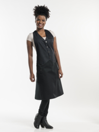 BIB APRON BARISTA BLACK DENIM W100 - L85 Chaud Devant 67899