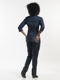 SHIRT WOMEN BLUE DENIM STRETCH 3/4 SLEEVE 619 Chaud Devant