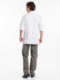 CHEF JACKET BACIO WHITE SHORT SLEEVE chauddevant 938