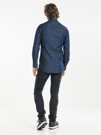 SHIRT MEN BLUE DENIM STRETCH 620 Chaud Devant