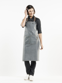 BIB APRON FORENE GREY DENIM W70-L90 Chaud Devant 63599