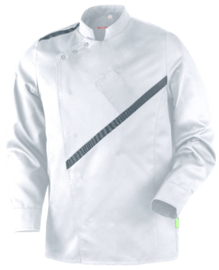 Maikel Heren Koksbuis wit/ zwart denim De Berkel TeamChef B1837363