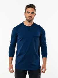 Chef Jacket T-Shirt Valente UFX Navy LS 966 Chaud Devant