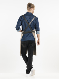 BIB APRON FORENE CROSS MUD DENIM W75-L90 Chaud Devant 65299