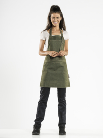 BIB APRON SALOPET GREEN DENIM W80 - L70 Chaud Devant 51099