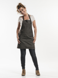 BIB APRON SALOPET BROWN DENIM W80 - L70 Chaud Devant 59499