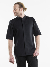 CHEF JACKET SALERNO SFX BLACK SHORT SLEEVE chauddevant 922