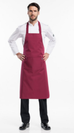 Chaud Devant Bib Apron Burgundy W75-L100 54088