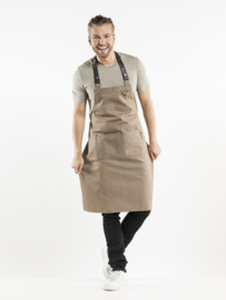 BIB APRON FORENE MUD DENIM W70-L90 Chaud Devant 65399