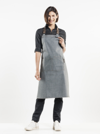 BIB APRON FORENE GREY DENIM W70-L90 Chaud Devant 63599