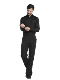 SHIRT MEN BLACK STRETCH 613 Chaud Devant