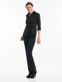 SHIRT WOMEN BLACK STRETCH 3/4 SLEEVE 611 Chaud Devant